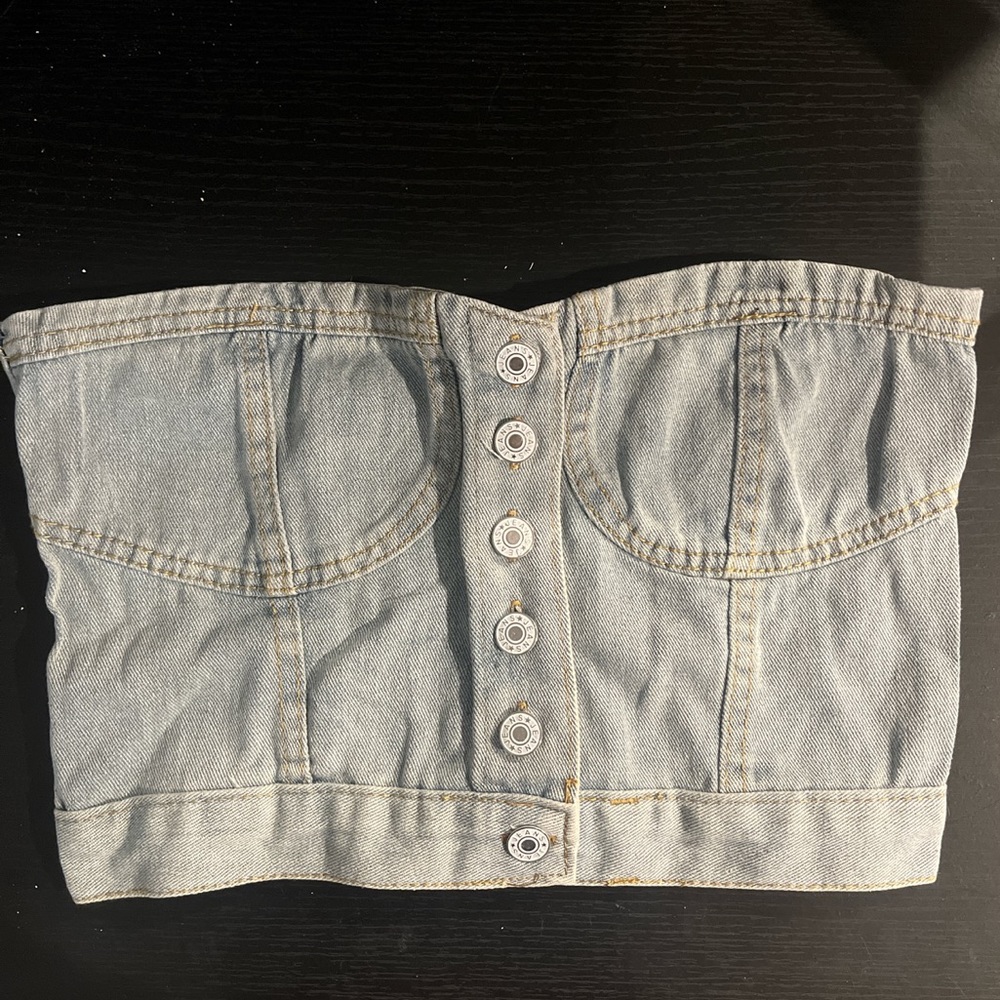 Y2K Denim Crop Top